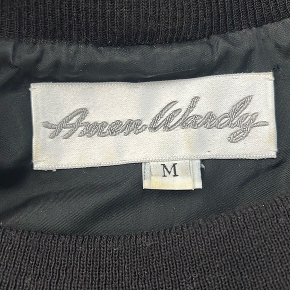 Amen Wardy Sz M Black Purple Flat Beads Sweatshirt Sweater - Picture 9 of 9